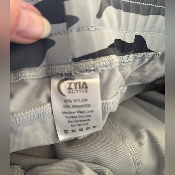 Zyia Gray and Black Came Pants with Drawstring and Pockets Size Medium - Picture 8 of 11